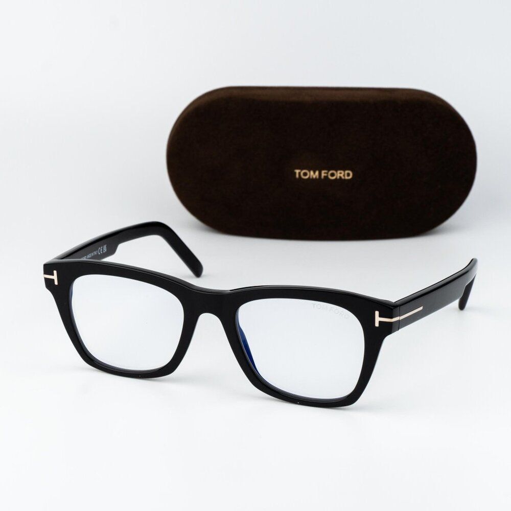 Tom Ford Women Eyeglasses Black Square FT5886-B 001 NEW AUTHENTIC